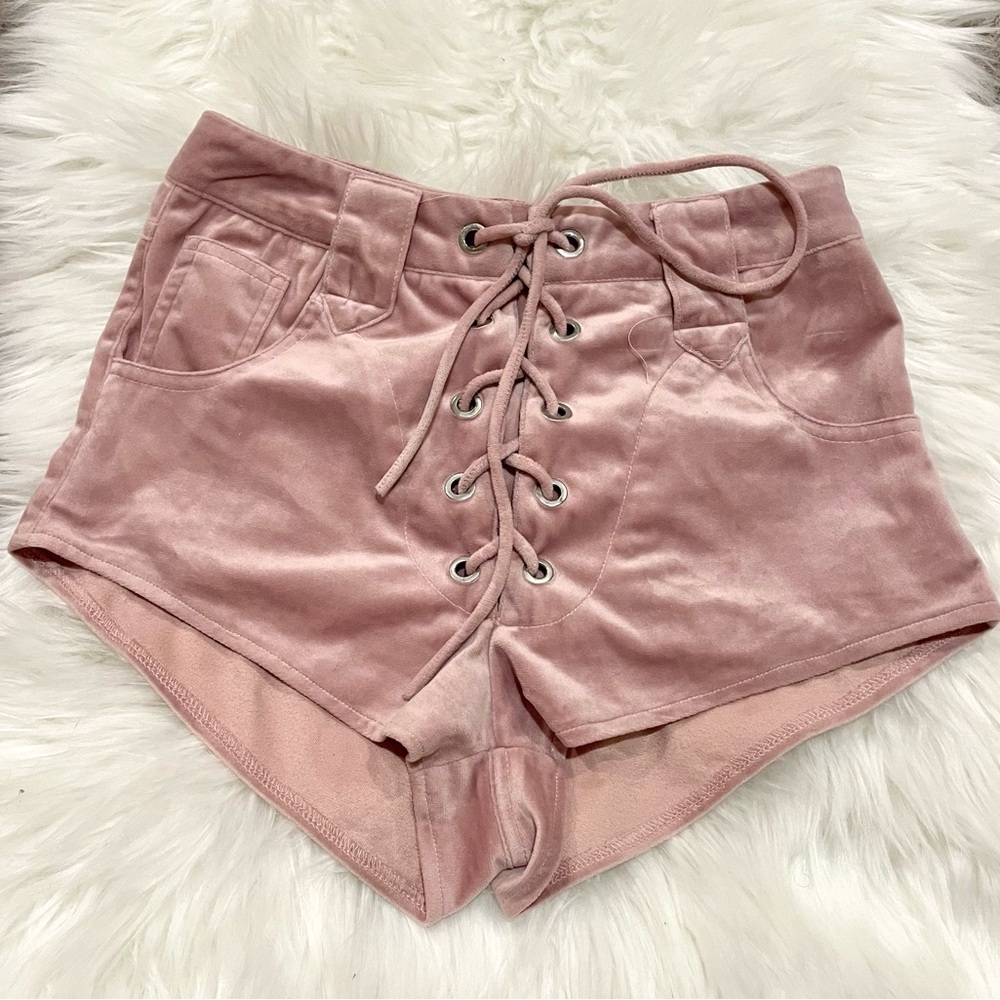 Lace up rave shorts